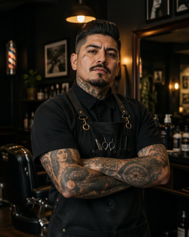 Rico Mendoza, barber