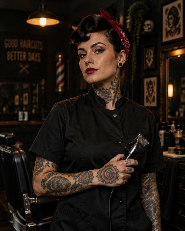 Lola Reyes, barber