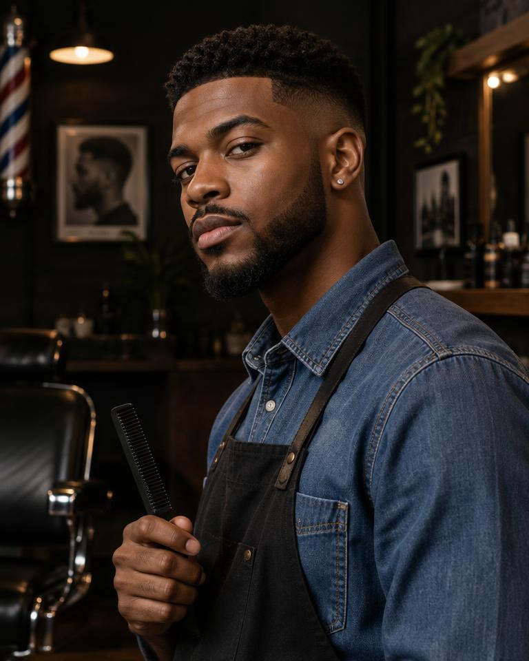 Marcus Hill, barber